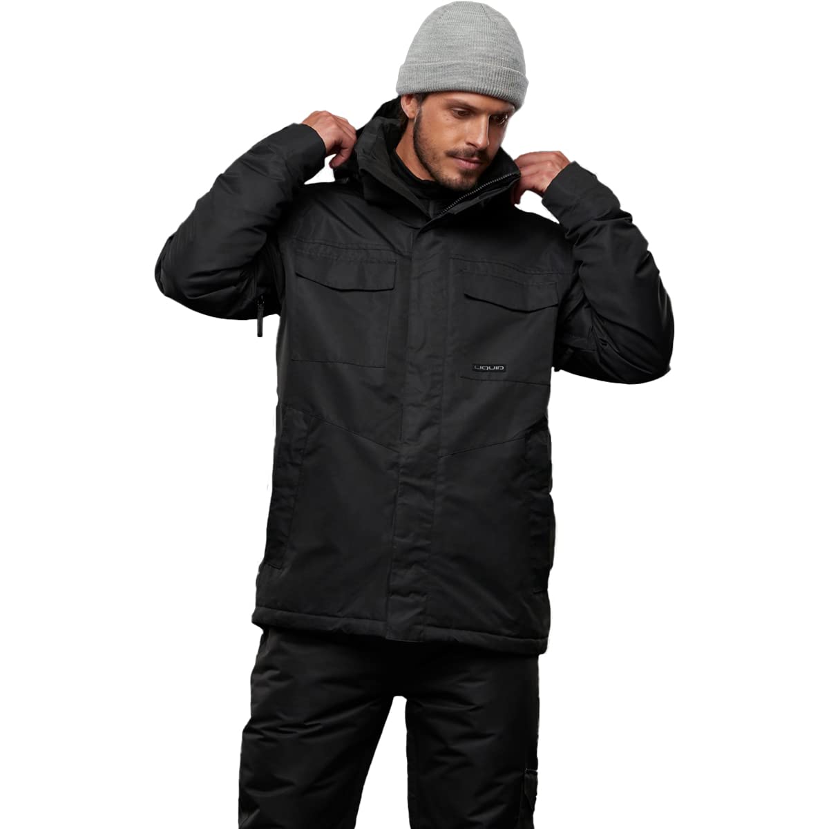 Liquid Fox Insulated Snowboard Jacket for Men - Waterproof Winter Jacket with Thermal Lining - Perfect for Skiing, Snowboarding & Cold Weather Outdoor Activities