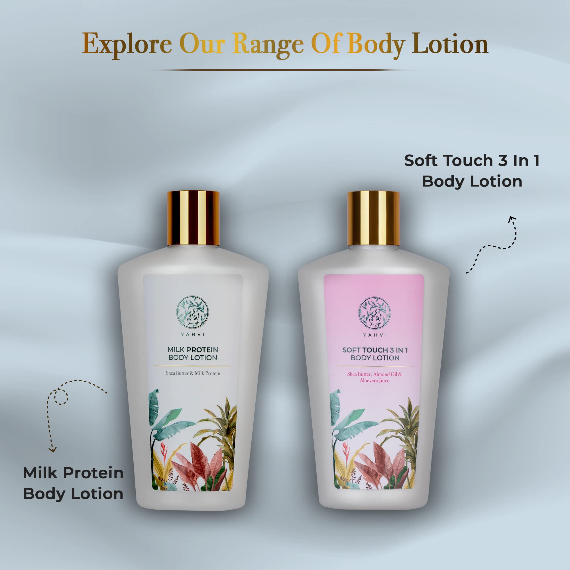Yahvi Milk Protein Body Lotion with Shea Butter, Aloe Vera & Vitamin E - Deep Hydrating Moisturizer for Dry Skin - 250ml for Women - Perfect for Daily Use & After Shower Care
