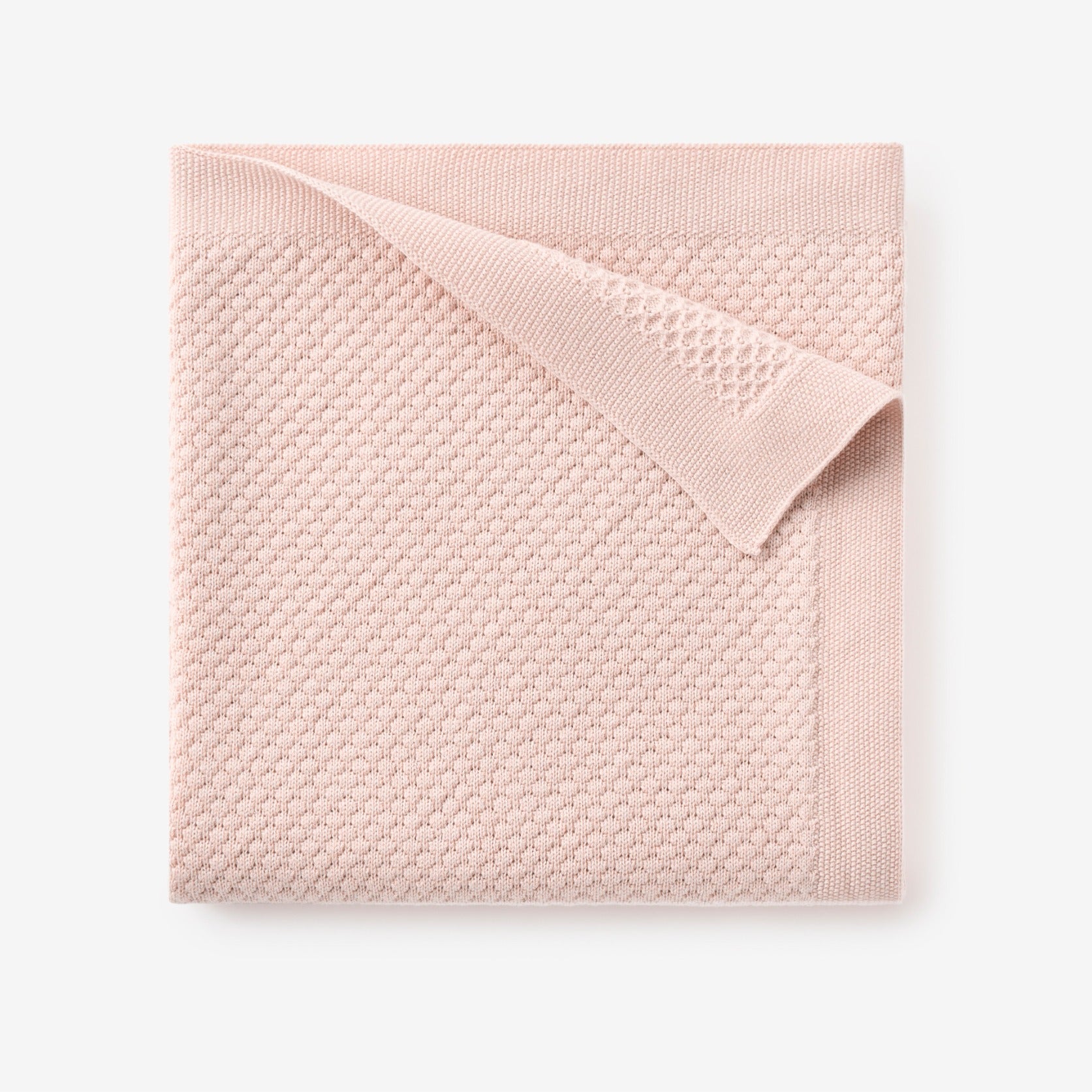Soft Blush Textured Knit Blanket with Bunny Ring Rattle - Cozy Baby Gift Set for Nursery, Shower & Newborn Essentials | Perfect for Cuddling, Playtime & Photo Props