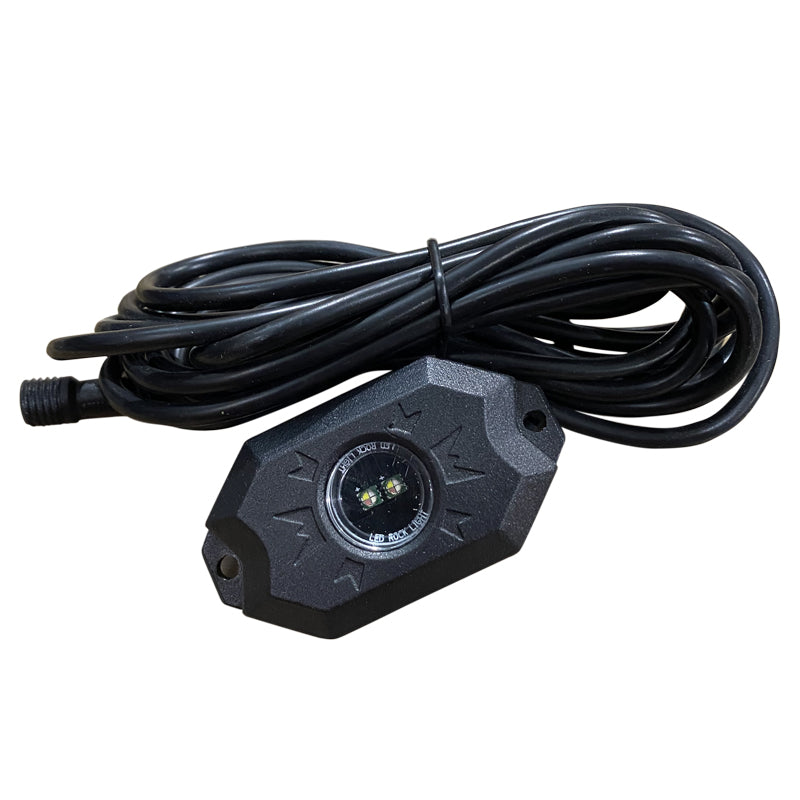 4 POD RGBW High Power Rock Lights Complete Kit with Bluetooth APP Control - Waterproof Off-Road LED Lighting for Trucks, Jeeps, ATVs - Perfect for Night Driving, Camping & Outdoor Adventures