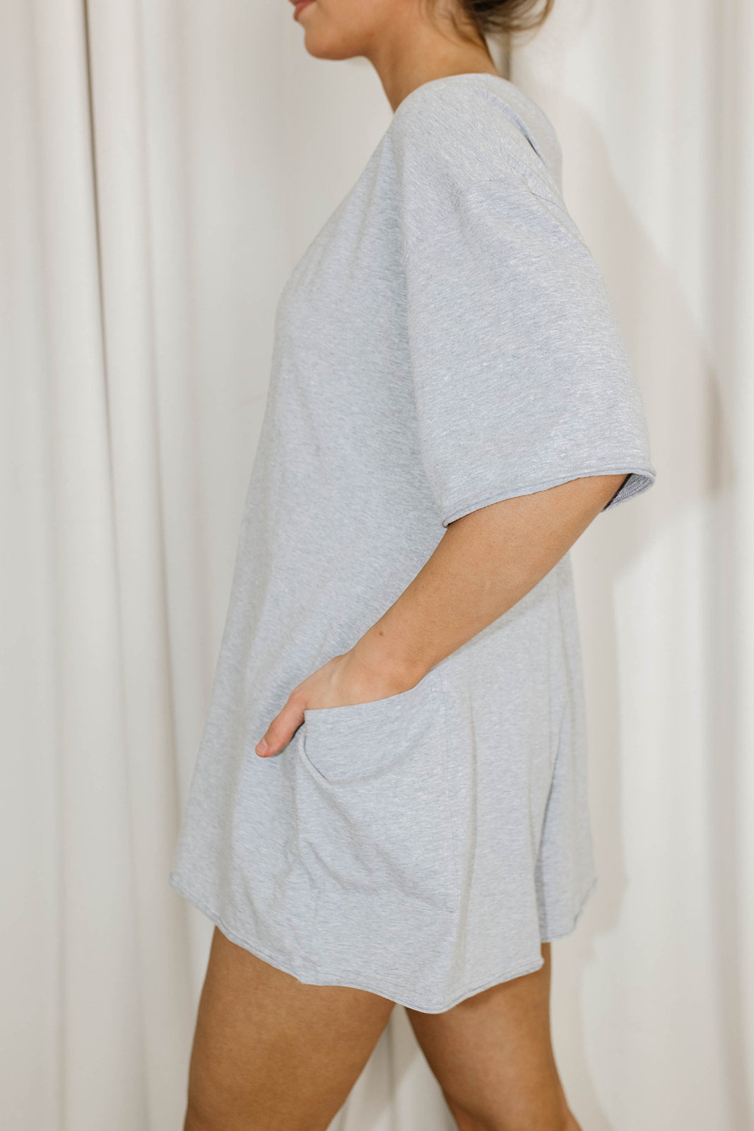 Nylah Oversized Romper for Women - Soft Grey Jumpsuit with Pockets | Casual Loungewear, Summer Outfits & Vacation Wear