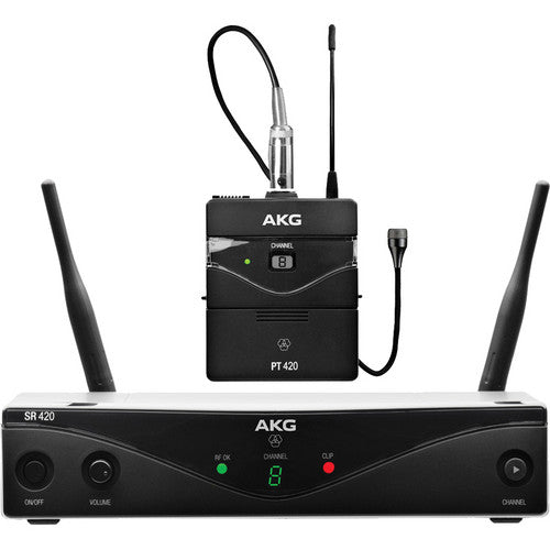 AKG WMS420 UHF Wireless Presenter System with Microphone (530-559MHz) - Perfect for Business Presentations, Lectures & Remote Teaching