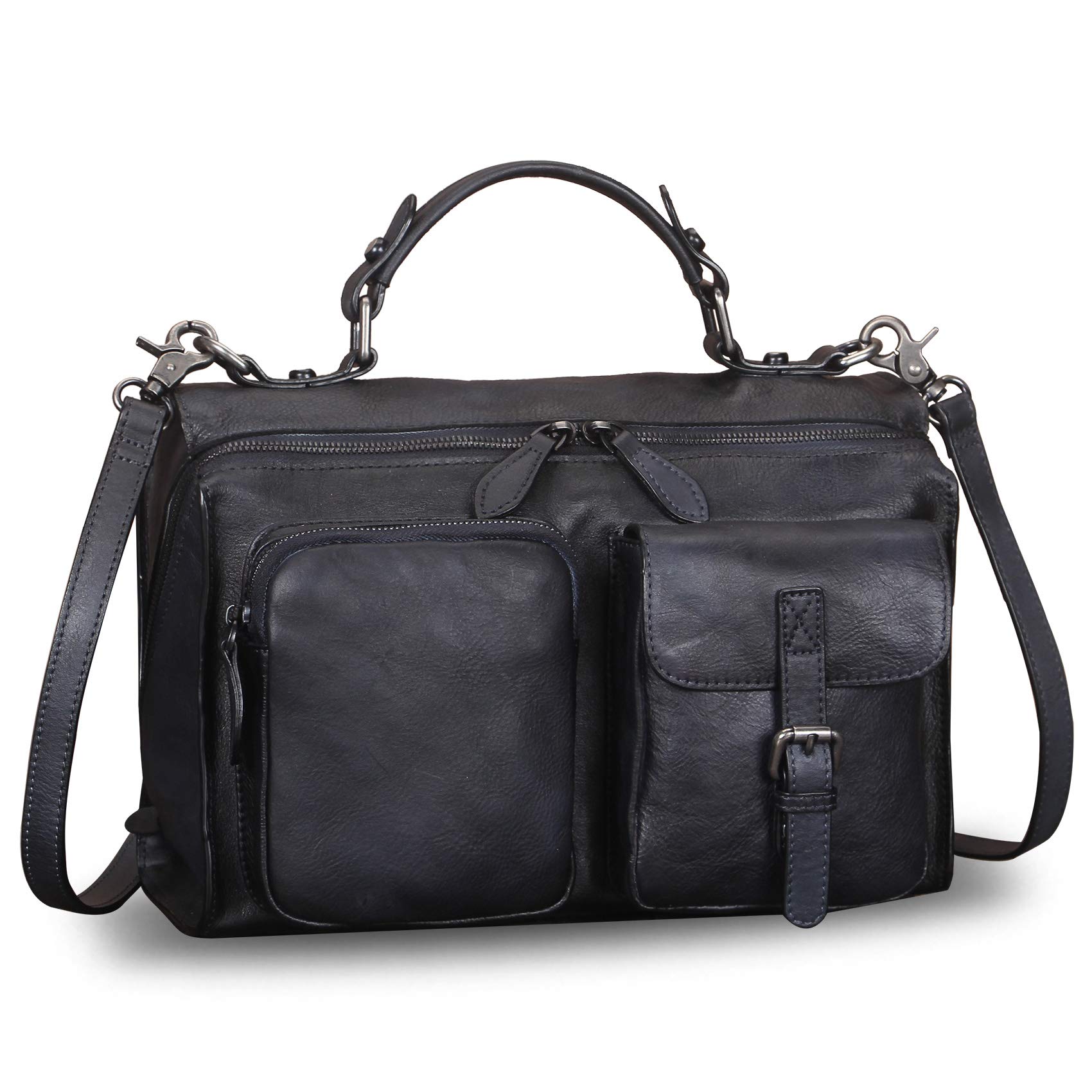 Handmade Genuine Leather Messenger Bag for Women - Vintage Satchel Top Handle Crossbody Purse | Perfect for Work, Travel & Everyday Use