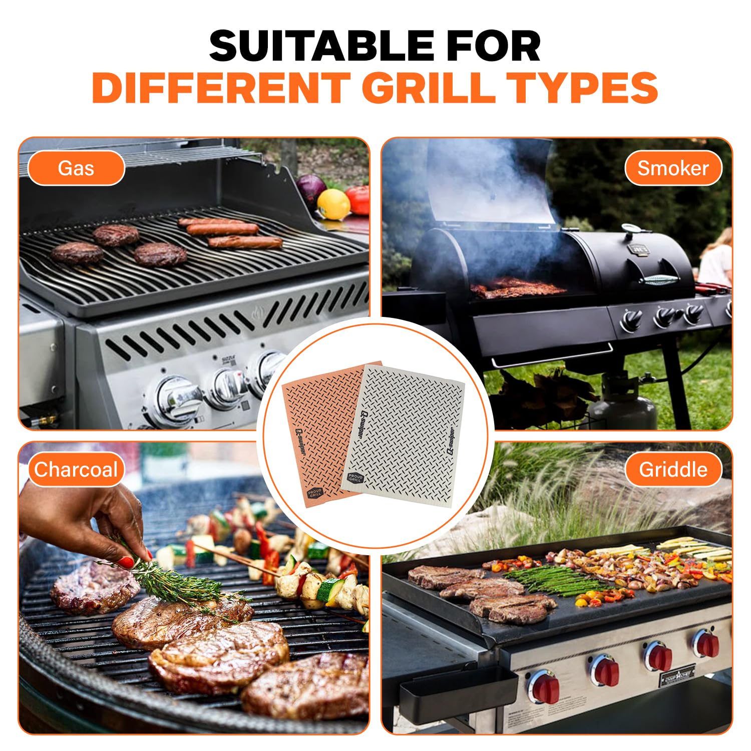 Eco-Friendly Reusable Grill Cleaning Cloth 2 Pack - Durable & Absorbent for BBQ Grill Surfaces - Just Wet to Clean - Perfect for Outdoor Cooking, Camping & Backyard Parties