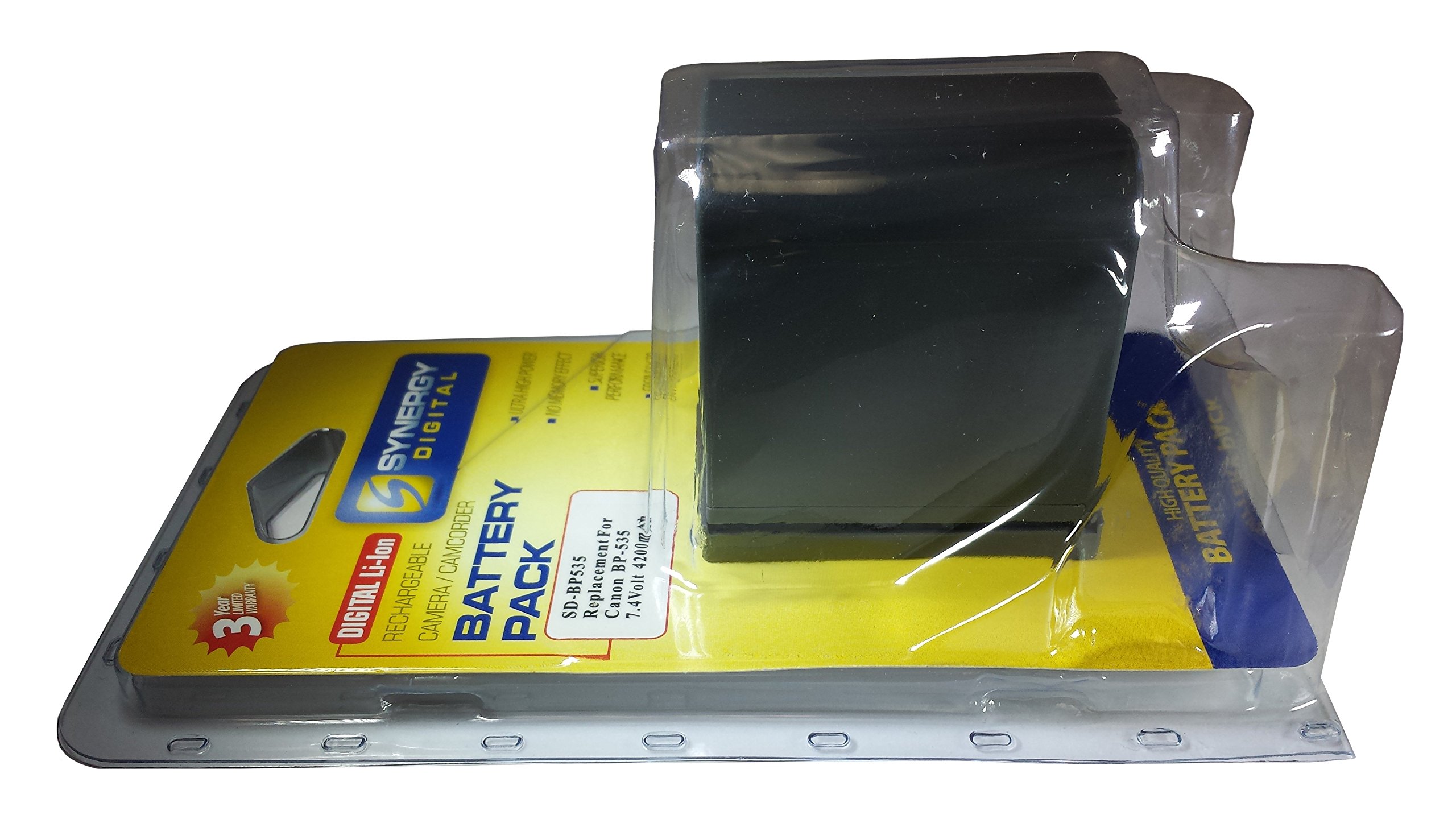 Synergy Digital Camcorder Replacement Battery for Canon MVX2i - 7.4V 4200mAh Li-ion High Capacity Battery - Perfect for Travel Vlogging, Home Videos & Professional Filming