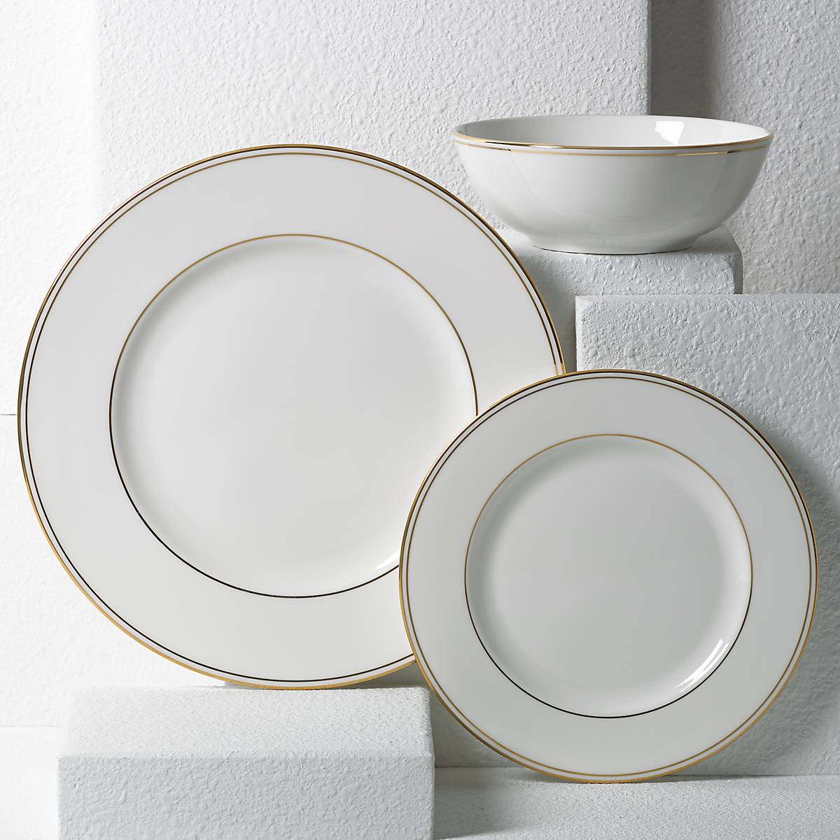 Federal Gold 3-Piece Place Setting - Elegant Dinnerware Set for Formal Dining, Holiday Entertaining & Special Occasions
