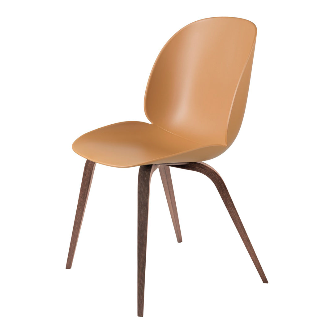 Modern Beetle Dining Chair with Solid Wood Base - Unupholstered Minimalist Design for Kitchen, Dining Room & Home Office