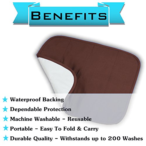**Premium Baby Changing Pad - Ultra Absorbent & Reusable Diaper Changing Mat - Portable Waterproof Toddler Changing Liner (Brown, Single Pack) for Nursery, Travel & On-the-Go Diaper Changes**