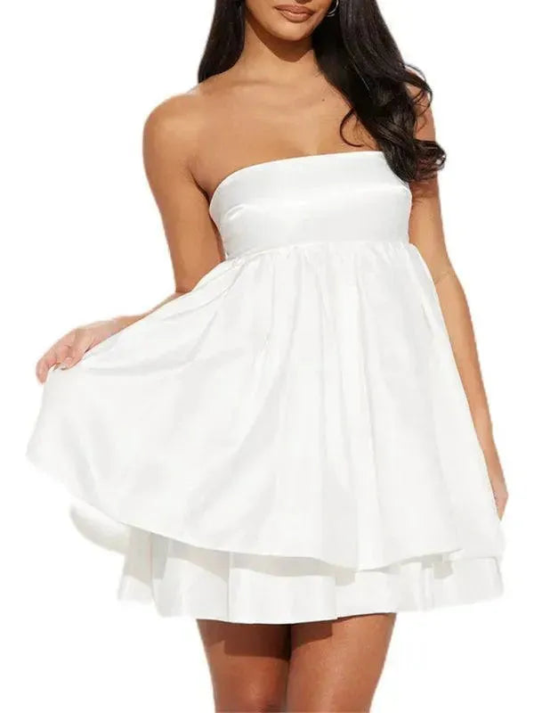 Trendy Strapless Mini Dress for Women - Sexy Party & Cocktail Outfit - Perfect for Nightclubs, Dates & Special Events