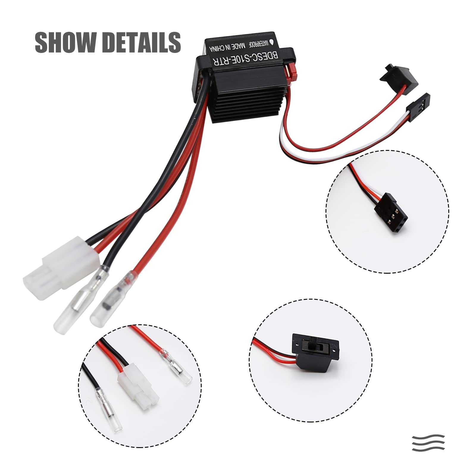 320A High Voltage Waterproof Brushed ESC for RC Cars, Buggies & Trucks - Durable Electronic Speed Controller for Off-Road Racing & Crawling