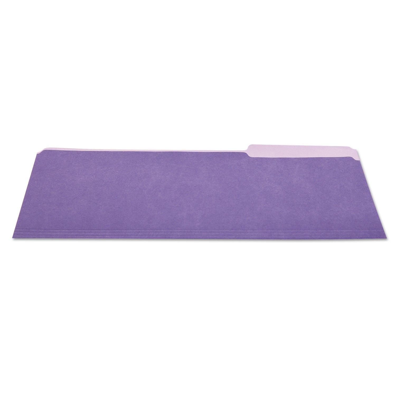 Universal 10525 File Folders - 1/3 Cut One-Ply Top Tab Legal Size - Violet/Light Violet (100/Box) - Perfect for Office Organization & Document Storage