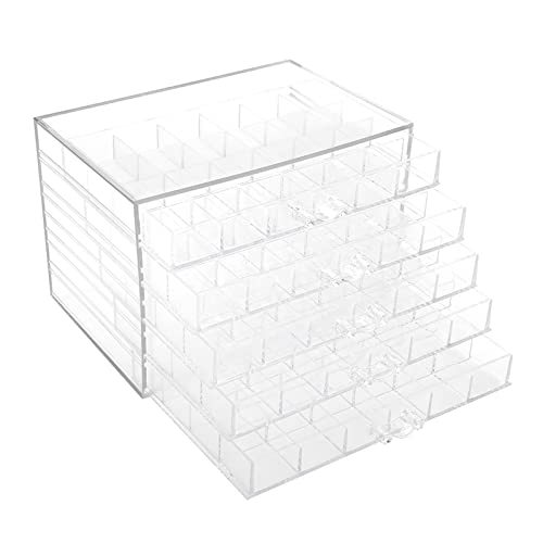 Clear Transposable Storage Box for Nail Art & DIY Crafts - Organize Nail Decorations, Beads & Small Accessories - Perfect for Home, Salon & Craft Room Organization