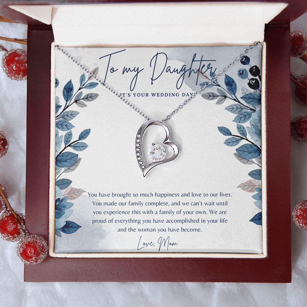 Forever Love Necklace - Heartfelt Wedding Gift for Daughter | Elegant Jewelry for Brides, Special Occasions & Cherished Memories