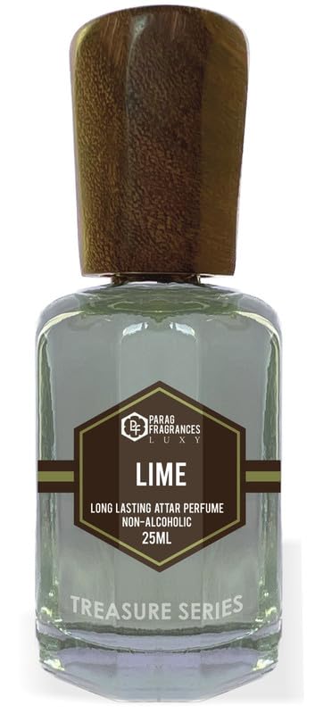 Parag Fragrances Lime Attar 25ml - Natural Long Lasting Perfume Oil for Men | Alcohol-Free Attar for Pooja, Worship & Daily Wear | Treasure Series Ittar | Fresh Citrus Scent for Office, Dates & Special Occasions