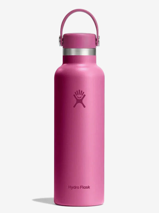 Hydro Flask 21oz Standard Mouth Water Bottle with Flex Cap - Insulated Stainless Steel Vacuum Flask for Hot & Cold Drinks - Perfect for Hiking, Gym, Work & Outdoor Adventures (Reef Blue)