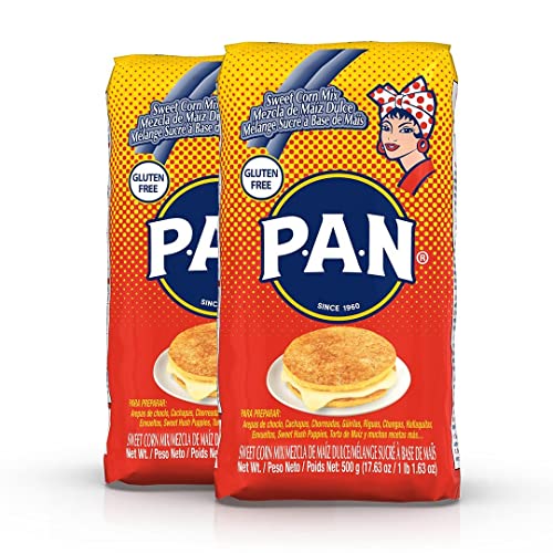 P.A.N. Sweet Corn Mix – Gluten Free Cornmeal for Cachapas, Arepas & Empanadas (1.1 lb / Pack of 3) – Perfect for Latin American Cooking, Breakfast & Family Meals