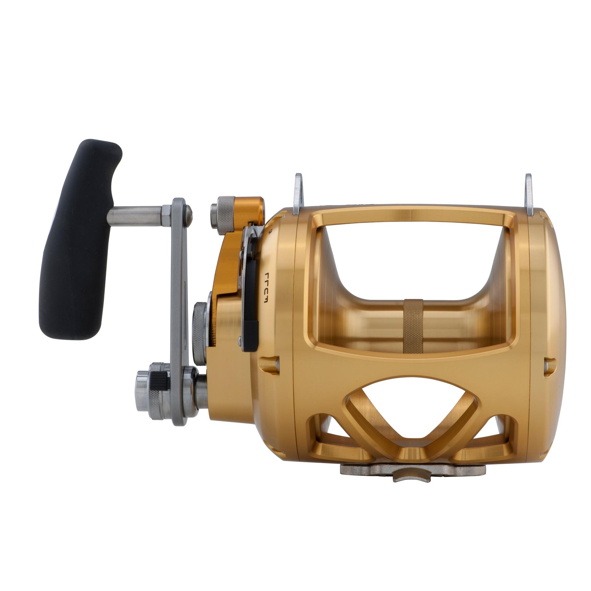 VISW 2-Speed Wide Conventional Fishing Reel - Saltwater & Freshwater Trolling Reel for Offshore & Inshore Fishing | Heavy Duty Marine Grade Construction