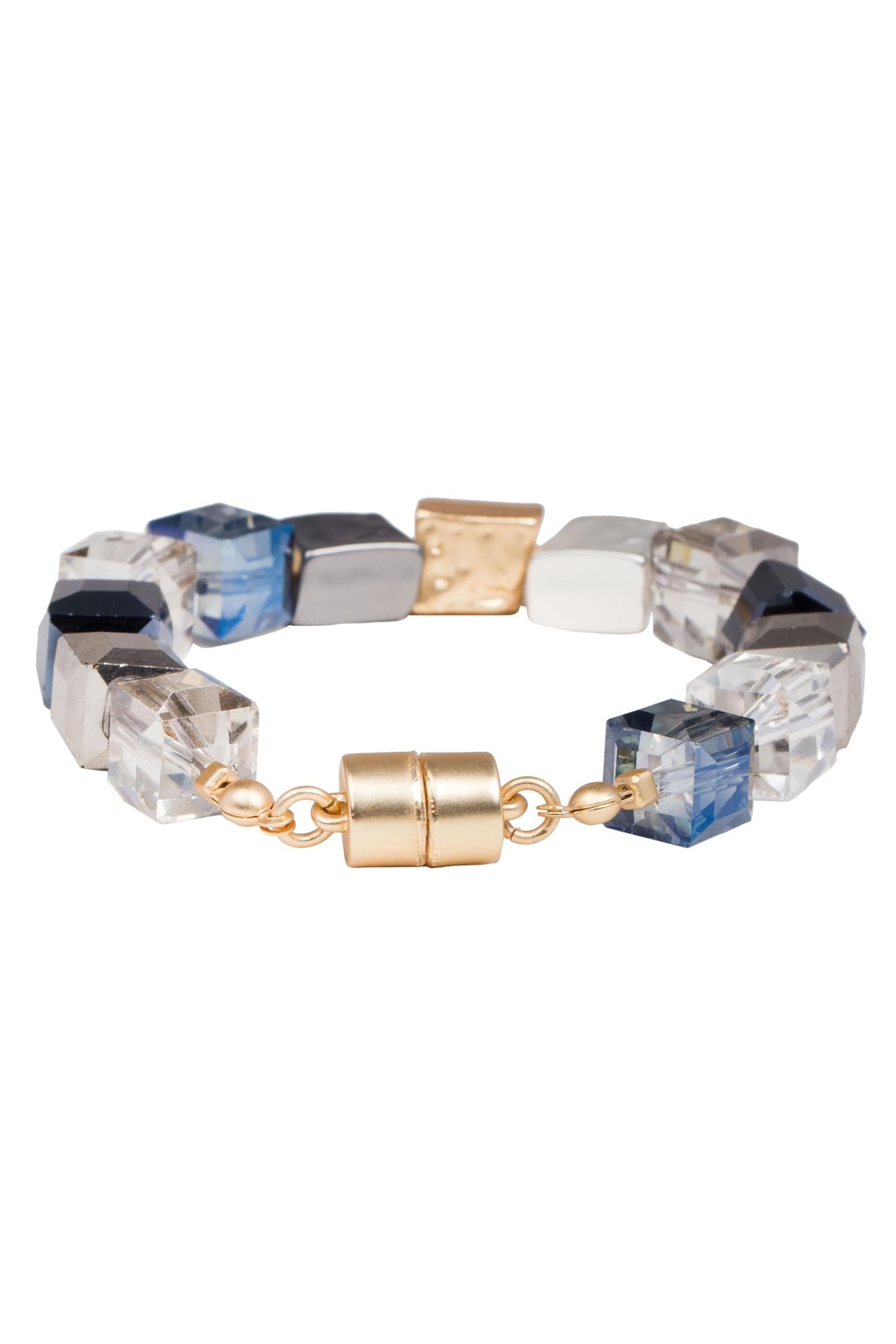 Faceted Bead & Stone Bracelet for Women - Elegant Handmade Gemstone Jewelry - Perfect for Boho Style, Gift Giving & Everyday Wear