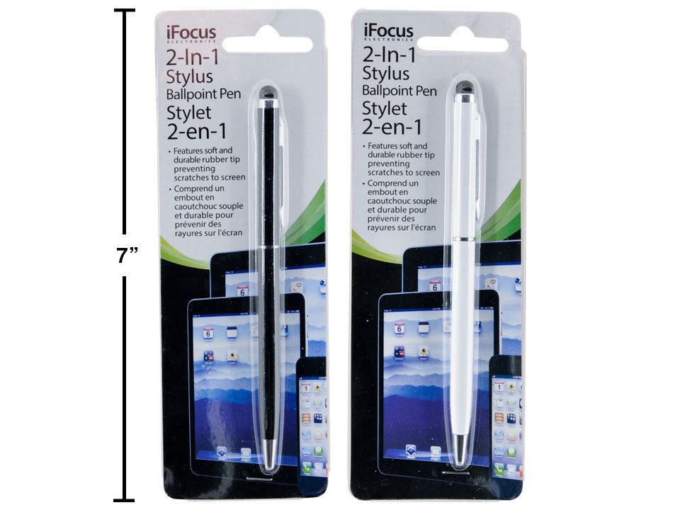 iFOCUS 2-in-1 Stylus Pen with Precision Tip for iPad, iPhone, Tablet - Digital Writing & Note Taking Tool for Artists, Students & Professionals