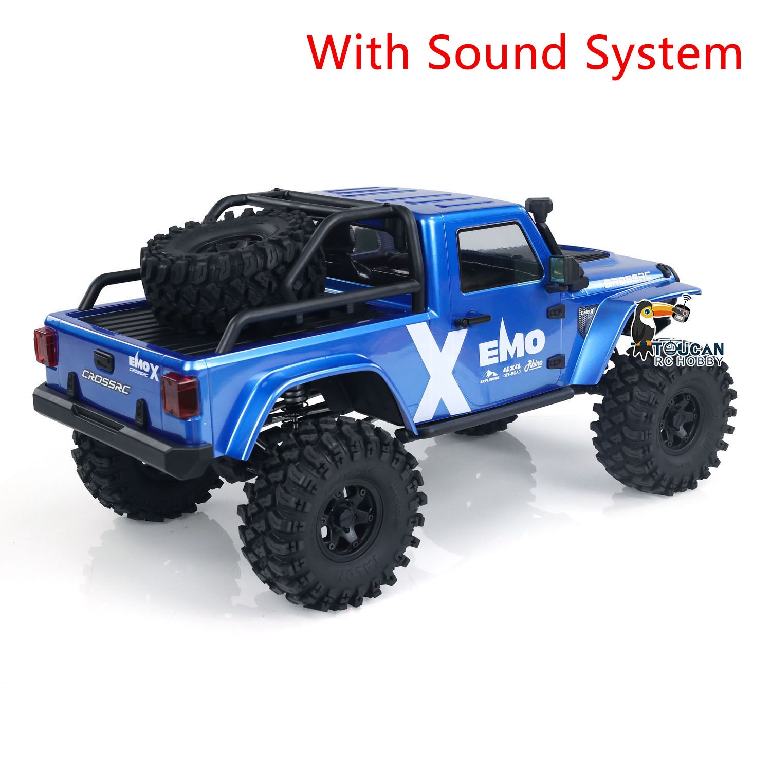 1/8 Scale CROSS RC EMOX 4WD Off-Road RC Crawler Truck with Light & Sound, 2-Speed Transmission - Ready-to-Run Hobby Grade Remote Control Car for Rock Crawling, Trail Adventures & Backyard Driving
