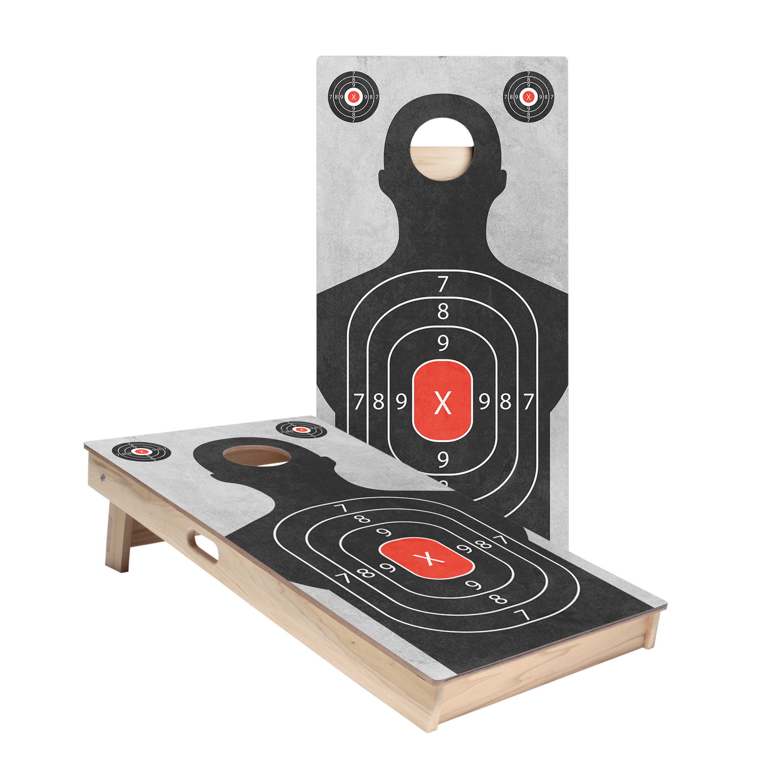 Premium Target Star Cornhole Boards Set - Regulation Size for Outdoor Games, Backyard Fun, and Tailgating Parties