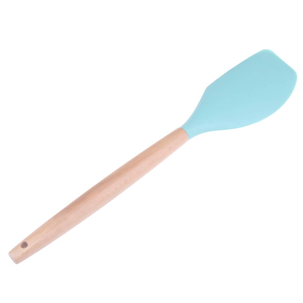 Premium 6-Piece Silicone & Wooden Kitchen Utensil Set - Non-Stick Cooking Tools with Heat-Resistant Spatula, Spoon, Turner - Ideal for Baking, Frying & Everyday Cooking - Perfect Housewarming Gift for Home Chefs (Color Options Available)