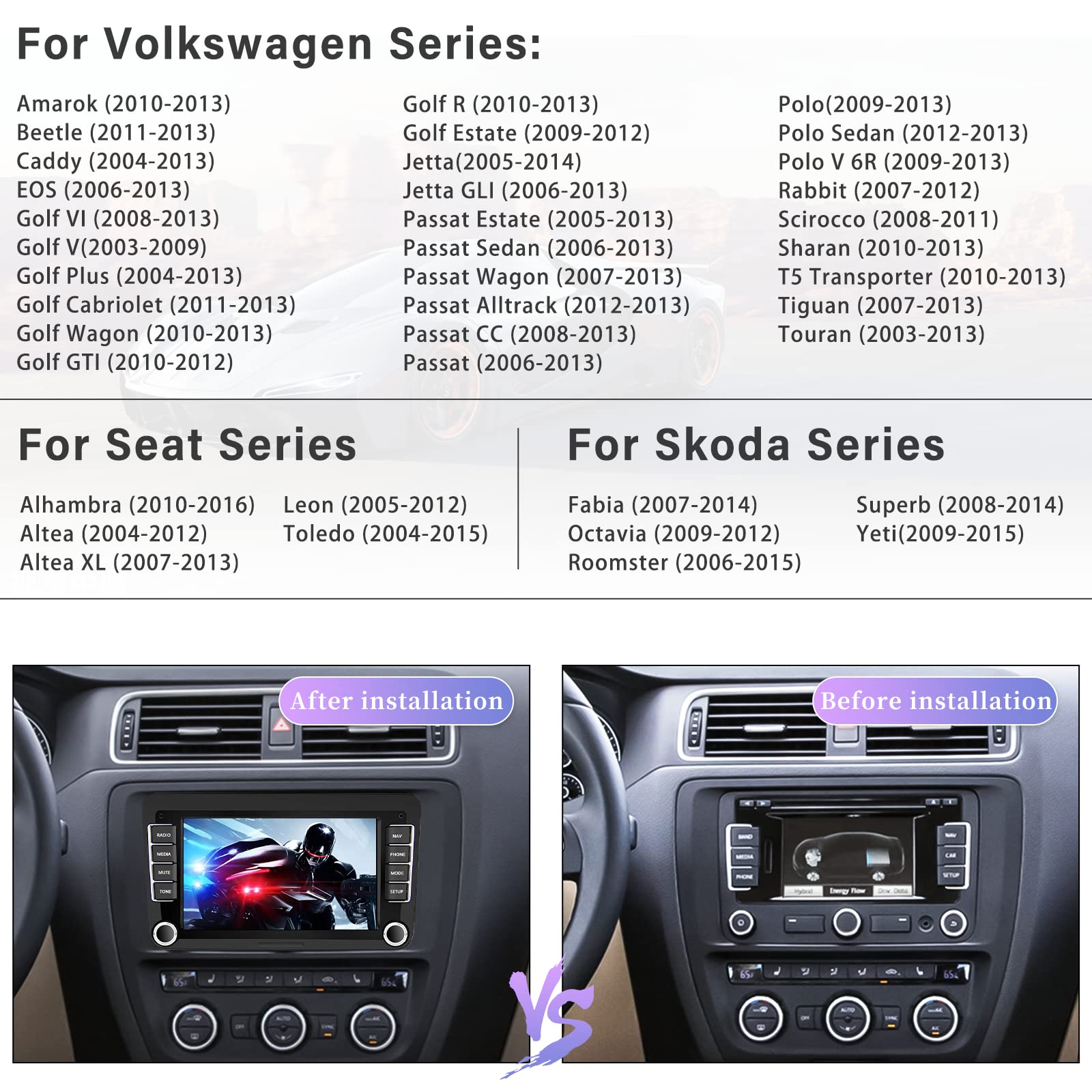 2+64GB Android 13 Car Stereo with Wireless Apple CarPlay & Android Auto - 7