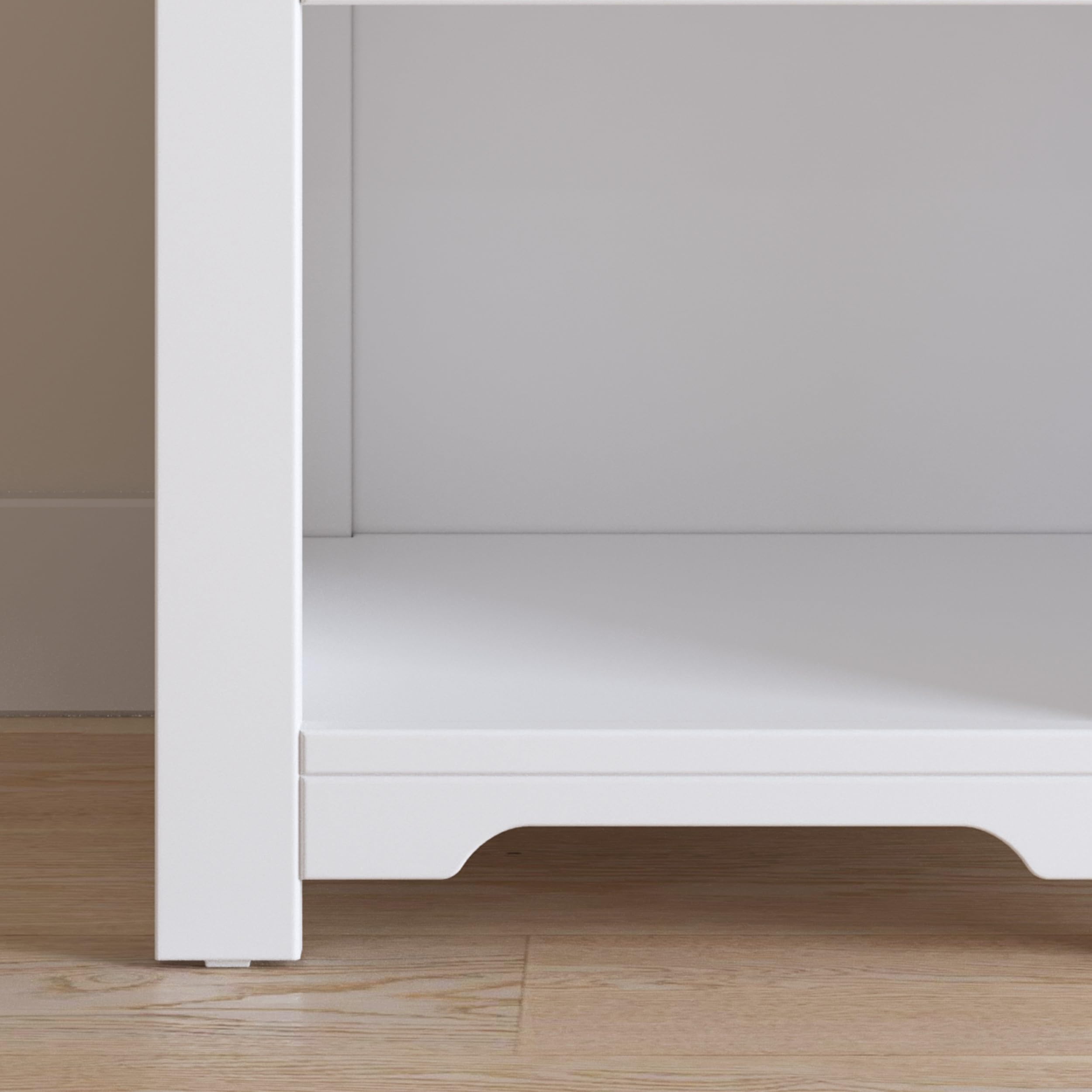 Child Craft Harmony Nightstand - Matte White Finish, Modern Kids Bedroom Furniture, Sturdy & Safe for Toddlers - Perfect for Bedside Storage, Reading Nook, or Nursery Decor