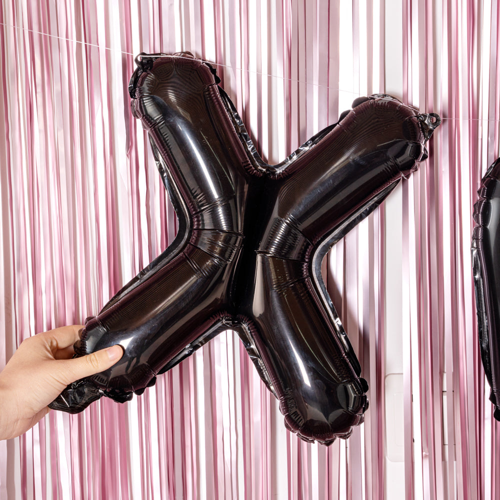 Balloonify Black Mylar Letter X Balloon - 16 Inch Large Foil Alphabet Balloon for Birthday Party Decorations, Anniversary Celebrations, Graduation Events & Photo Backdrops (1 Count)