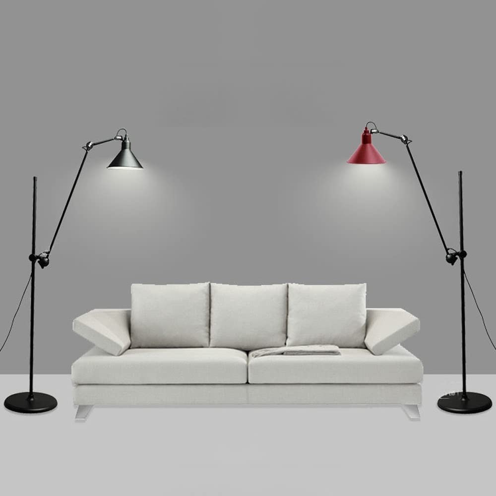 Adjustable Modern Floor Lamp with Swing Arm - Standing Light Fixture for Living Room, Bedroom & Office - Architect & Designer Workspace Lighting - Accent Lamp for Reading, Relaxation & Task Lighting