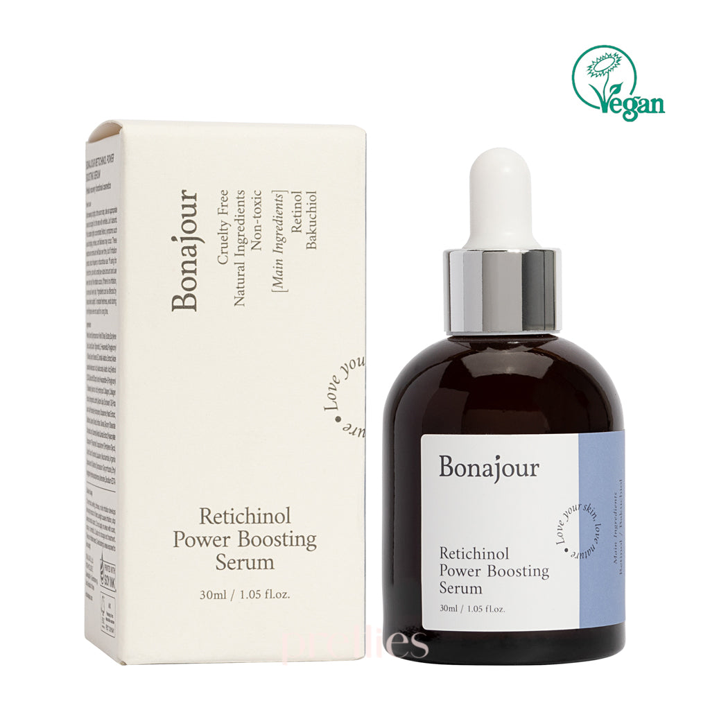 Bonajour Retichinol Power Boosting Serum 30ml - Anti-Aging Face Serum with Retinol & Niacinamide for Wrinkles & Fine Lines - Perfect for Night Skincare Routine & Daily Moisturizing