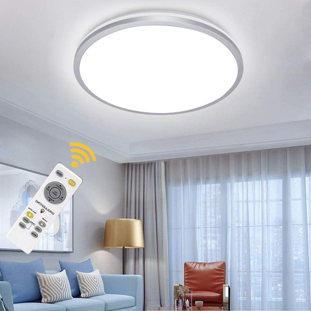 DEPULEY & DINGLILIGHTING Compatible Remote Control with LED Light Source for Dimmable Flush Mount Ceiling Lights - Perfect for Bedroom, Living Room & Kitchen Lighting