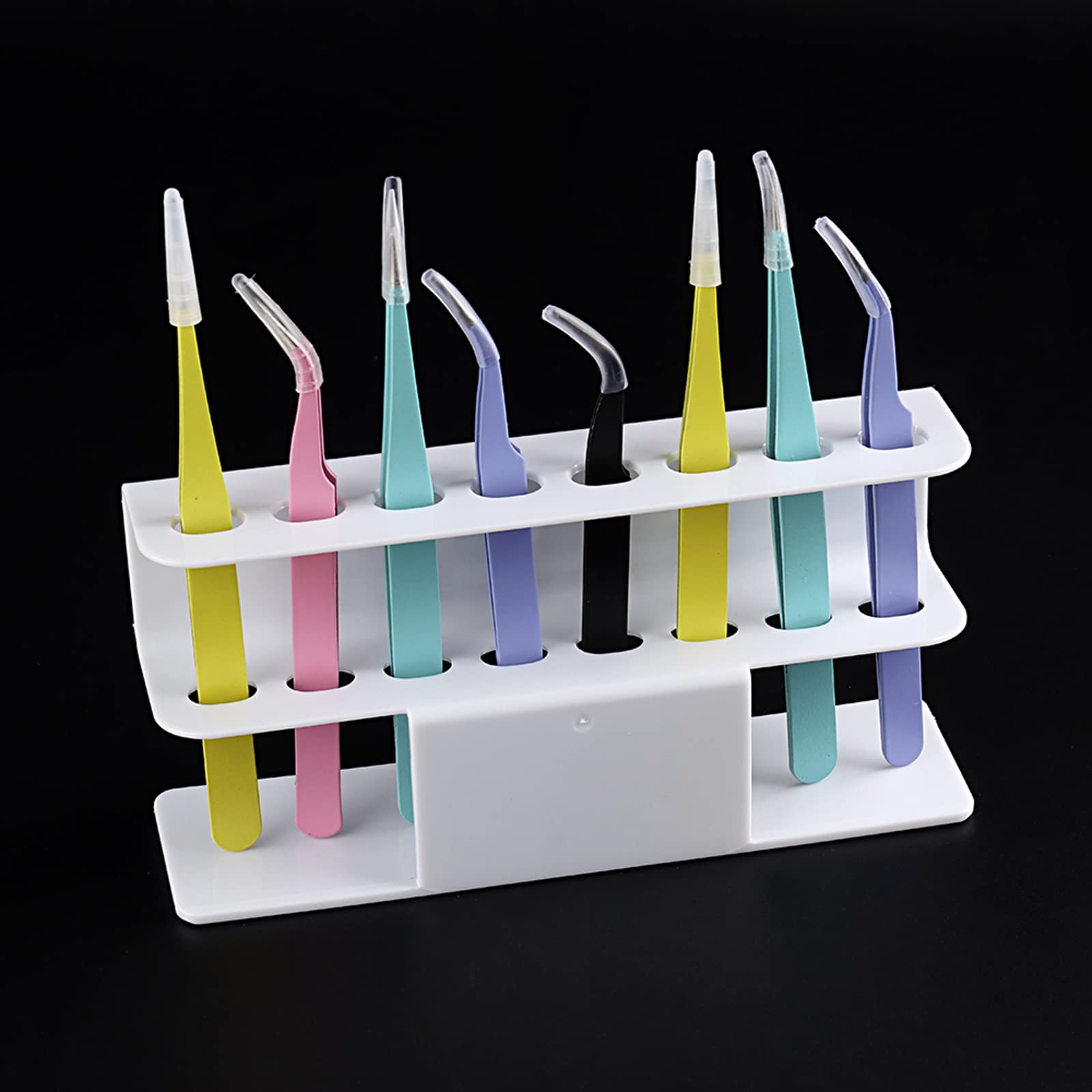 **Professional 8-Piece Tweezer Stand for Eyelash Extensions – Durable Storage & Display Organizer for Lash Tools, Tweezers, and Accessories – Perfect for Salons, Home Use & Travel**