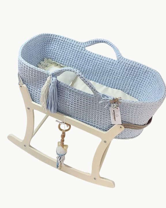 Beautiful Baby Moses Bassinet - Comfortable & Secure Unisex Cradle for Newborns | Perfect for Nursery Decor & Baby Shower Photography (Basket Only) | Ideal for Home, Hospital & Photo Shoots