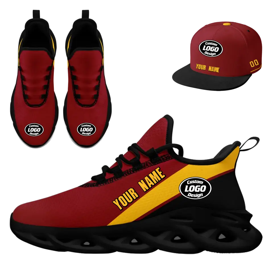 Custom Maxsoul Sneakers & Hat Combo Set - Personalized Athletic Shoes & Apparel for Brand Promotion, Gifts, Fan Festivals & Events - Perfect for Sports Enthusiasts, Streetwear Fashion & Corporate Giveaways