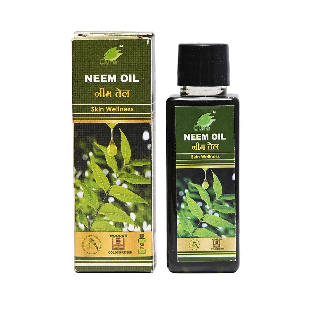 Organic Cold-Pressed Neem Oil for Hair & Skin - Treats Acne, Scars, Dandruff & Mosquito Bites - 100% Pure Natural Remedy (3.4 fl oz) - Perfect for Daily Skincare Routine & Natural First Aid Kit