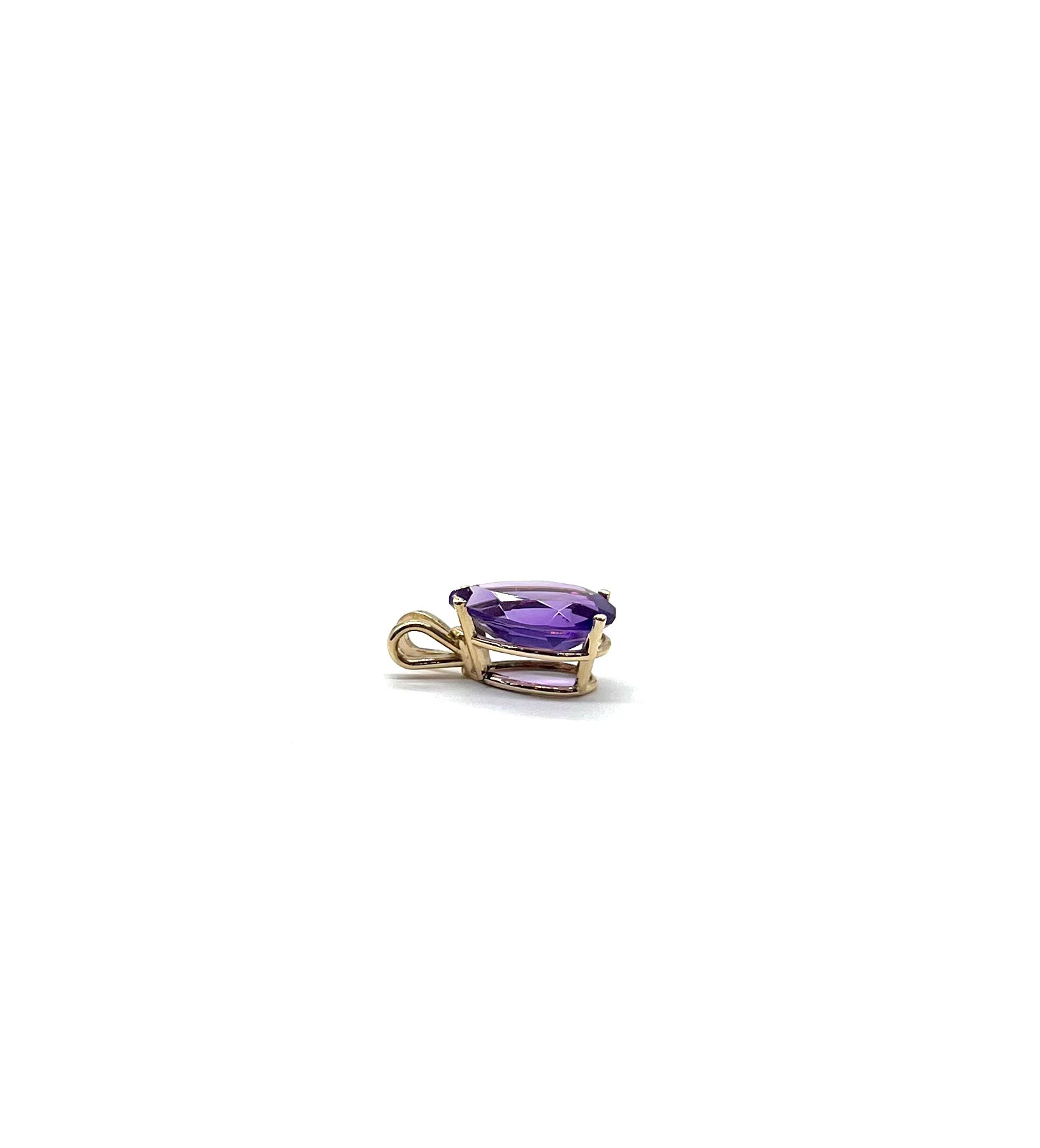 Elegant Pear-Shaped Amethyst Pendant Necklace | Genuine Purple Gemstone Jewelry for Women | Perfect for Weddings, Anniversaries & Special Occasions
