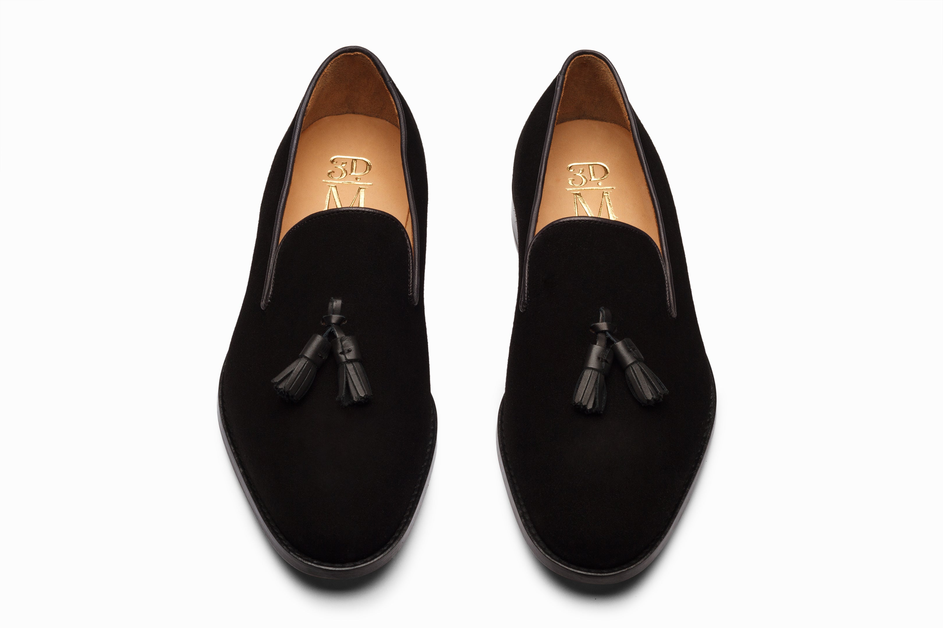 Black Suede Tassel Loafers for Women - Classic Comfortable Slip-On Dress Shoes for Office, Party & Casual Wear