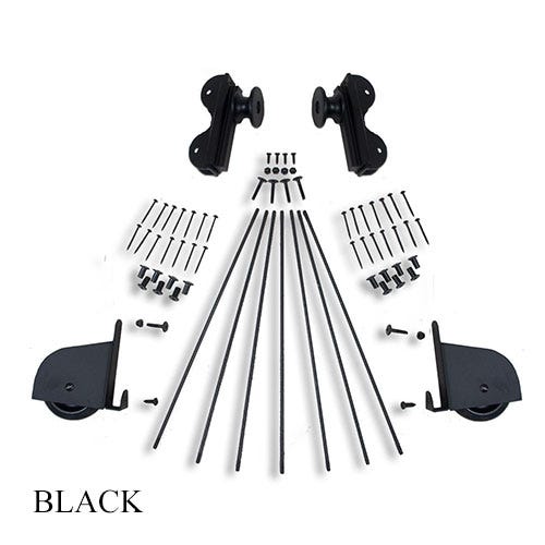 Contemporary Rolling Hook Hardware Kit - Heavy Duty Drawer Slides for Cabinets & Furniture - Perfect for Kitchen, Bedroom, and Office Organization