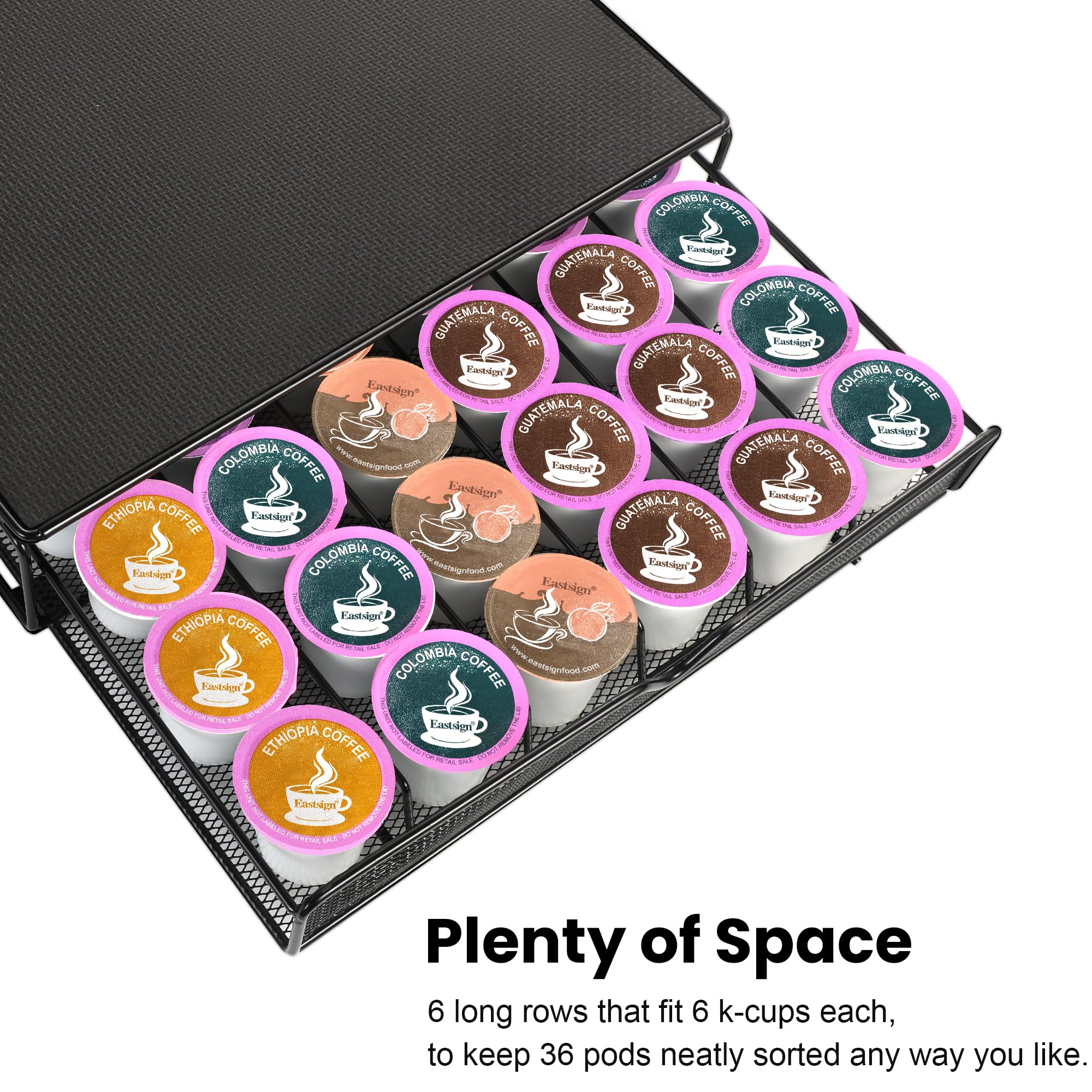 K-Cup Coffee Pod Holder - 36 Pod Storage Organizer for Home & Office