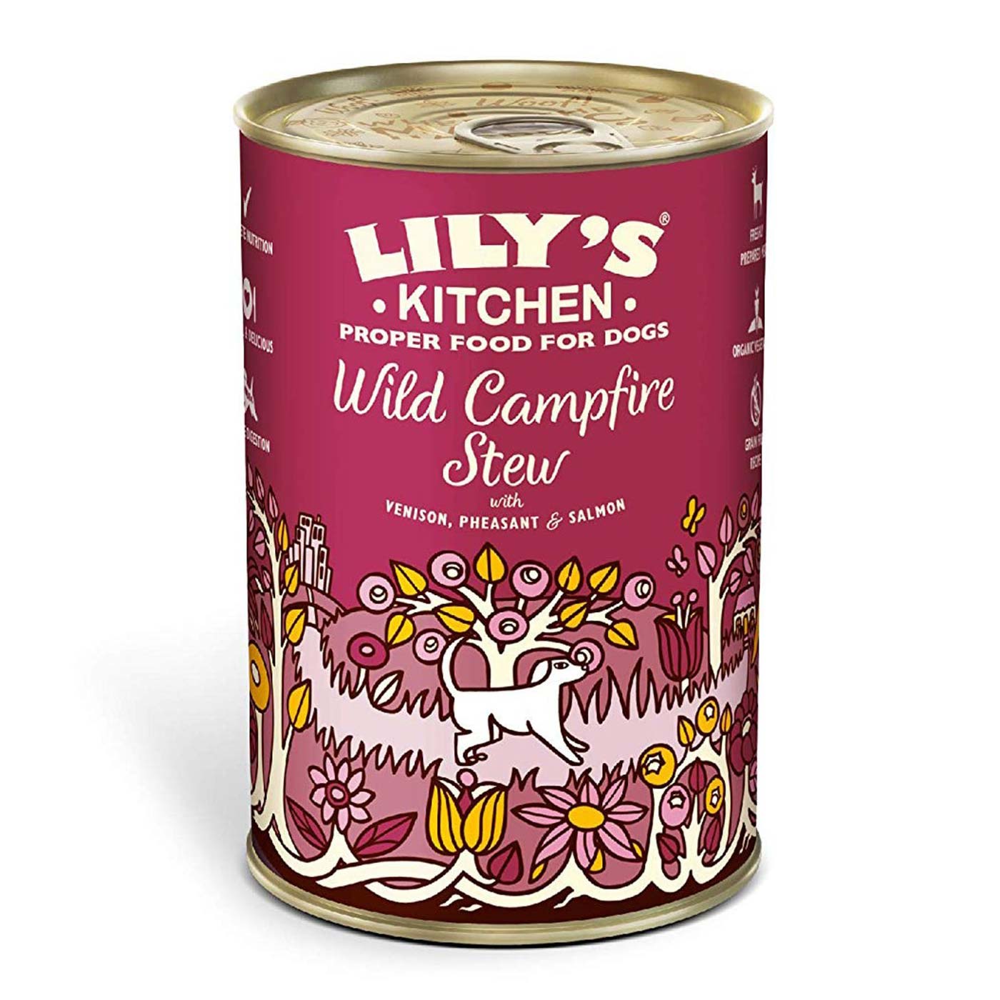 Lily's Kitchen Wild Campfire Stew Grain-Free Dog Food - Case of 6 Cans | Premium Natural Wet Food for Dogs | Perfect for Camping, Hiking & Outdoor Adventures