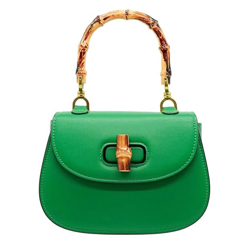 Women's Bamboo-Shaped Tote Bag with Top Handle - Stylish Crossbody Satchel Purse for Work, Travel & Everyday Use