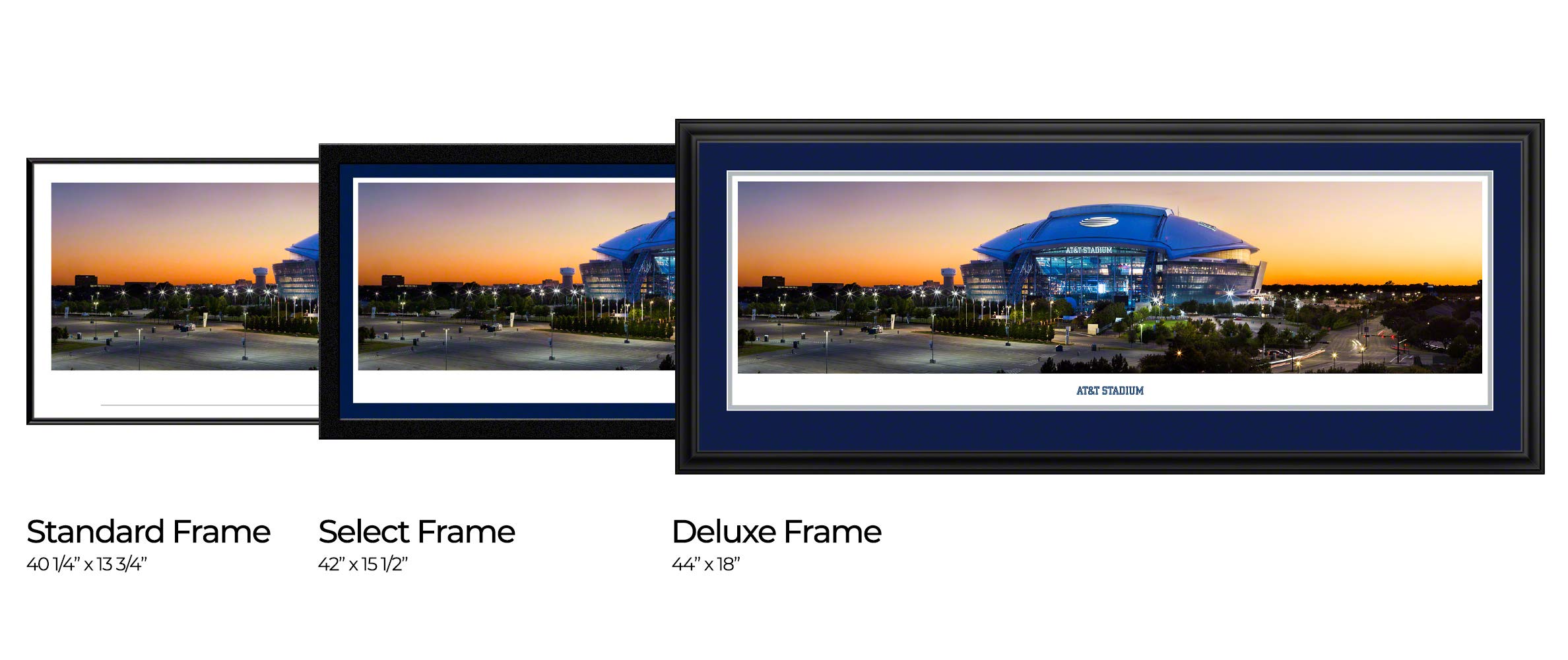 AT&T Stadium Panoramic Wall Art - Stunning Football Stadium Poster & Home Decor by Blakeway Panoramas | Perfect for Sports Fans, Game Room, Office & Man Cave Decor