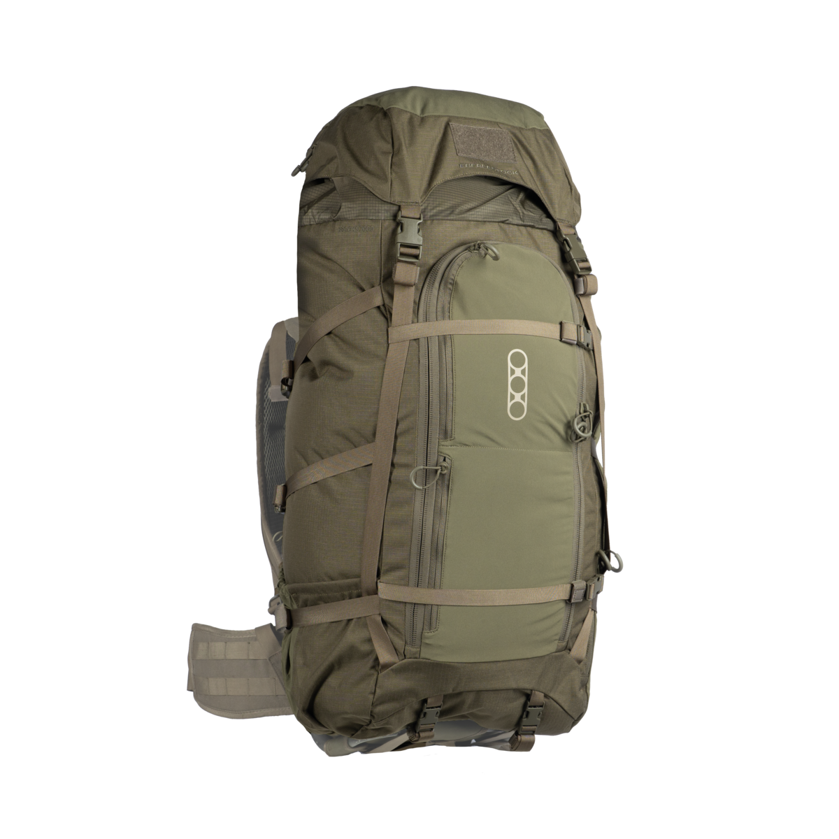 Eberlestock Brooks 7000 Lightweight Hunting Backpack with EMOD Lid & Hydration Bladder Sleeve - Durable Tactical Pack for Outdoor Adventures, Hiking, and Camping