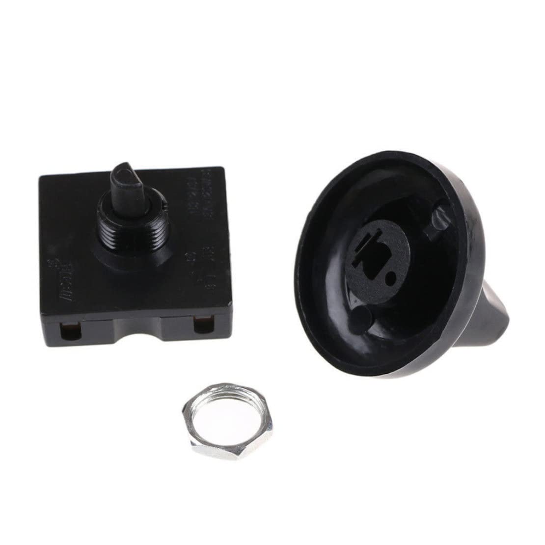 4-Position 3-Speed Rotary Fan Switch with Knob - Heavy Duty Selector Governor for Ceiling Fans, Exhaust Fans & Industrial Equipment - Perfect for Home, Office & Workshop Use