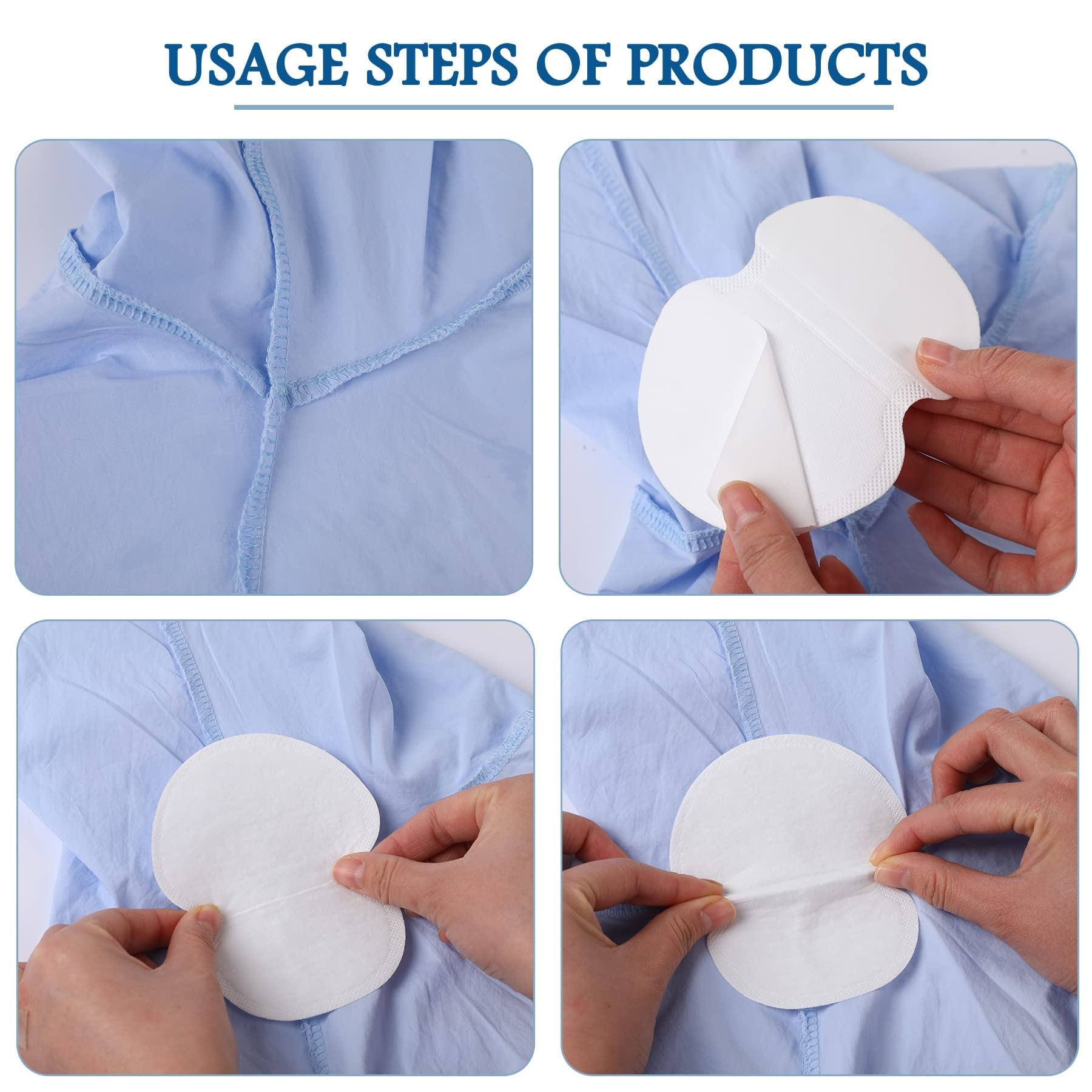 Ghelonadi Disposable Underarm Sweat Pads for Men & Women - 10 Pack, Non-Sweat Armpit Protection Shields for Dresses & Shirts | Stay Fresh at Work, Weddings & Gym