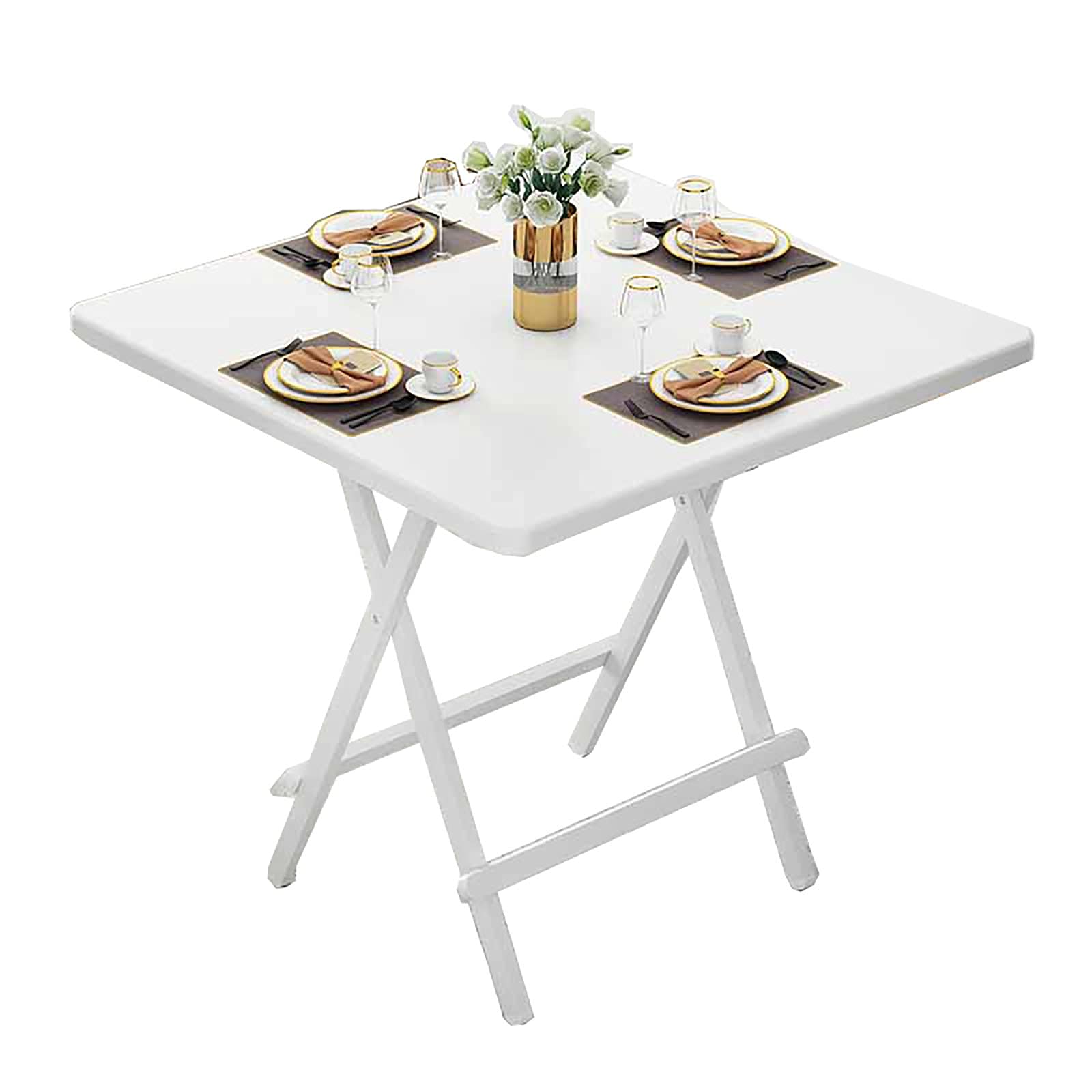 Foldable Dining Table - 80×74cm Round Multifunctional Compact Table for Small Apartments, Kitchen, Living Room | Space-Saving & Stylish Home Furniture for Dining, Work, Study, and Entertaining