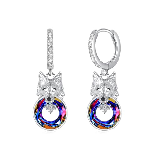 B-Wolf Earrings Purple