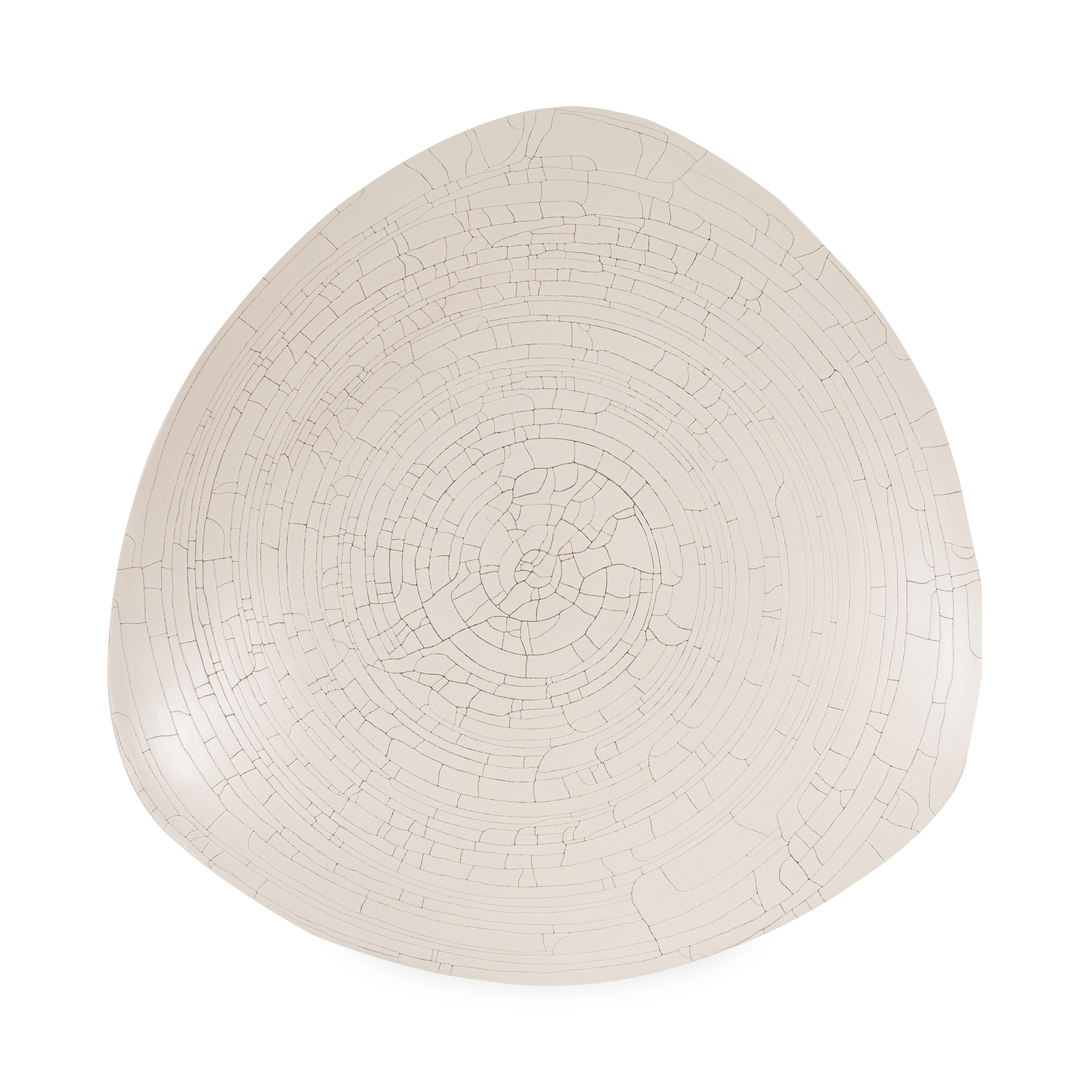Handmade Crackle Glaze Ceramic Triangolo Platter - Elegant Serving Dish for Appetizers, Cheese & Charcuterie | Perfect for Dinner Parties, Weddings & Home Decor
