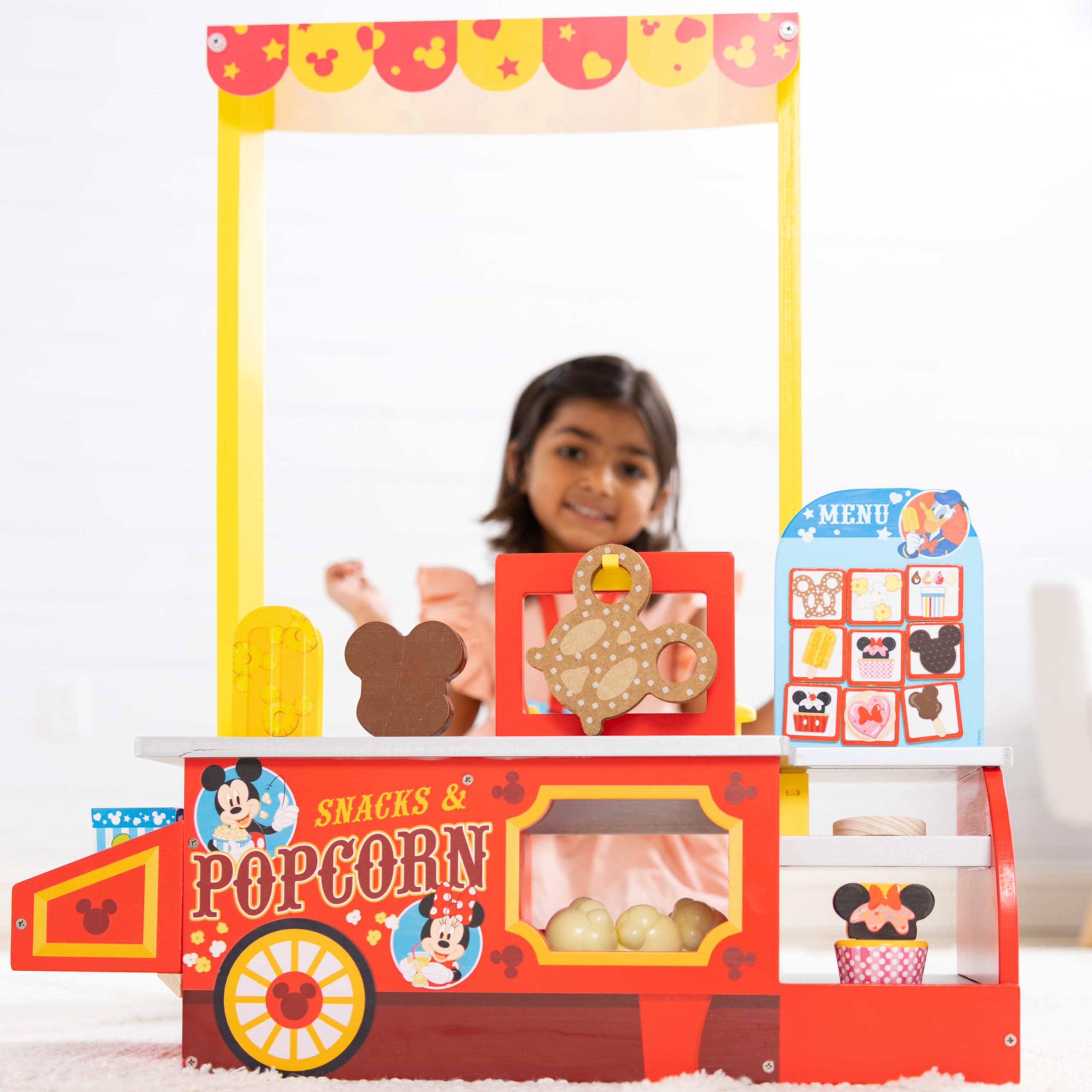 Melissa & Doug Disney Snacks & Popcorn Wooden Pretend Play Food Set – 33-Piece FSC-Certified Toy for Kids | Pretend Play Kitchen Accessories for Imaginative Play & Role-Playing Games